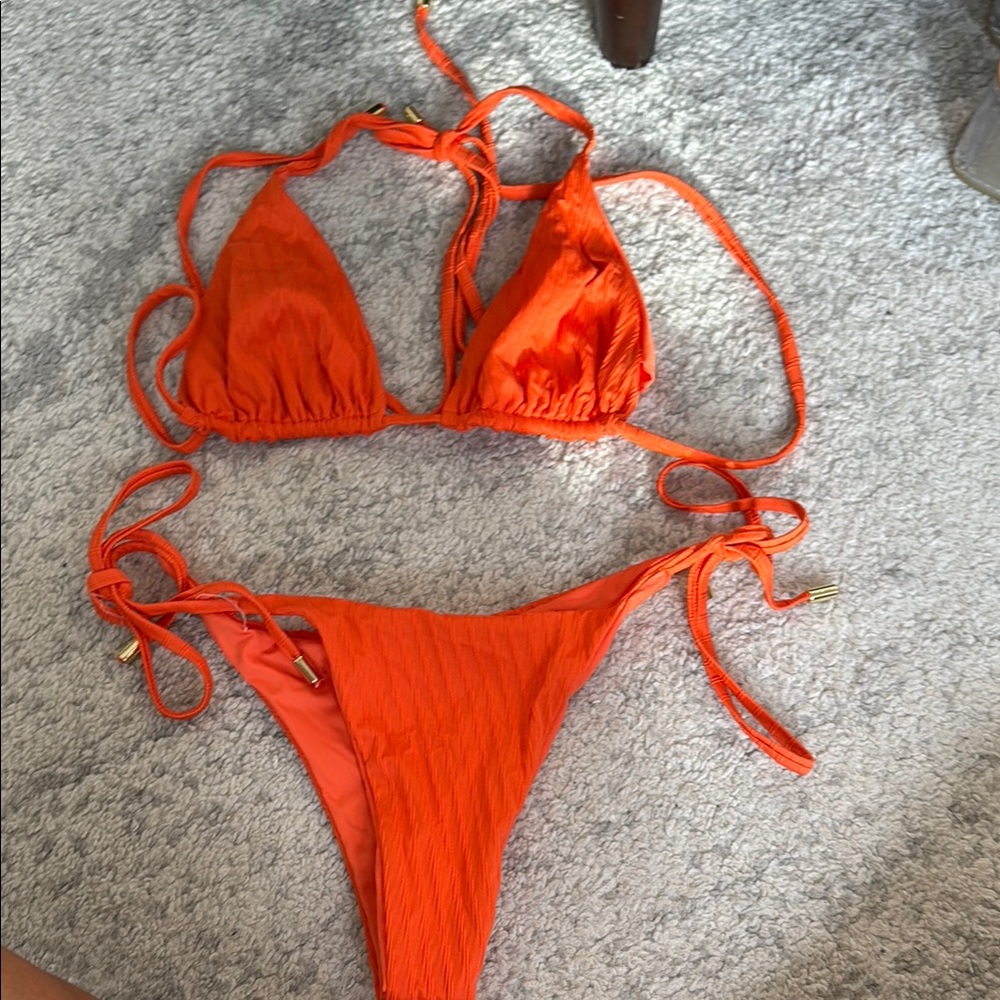 Vibrant Orange Bikini Set